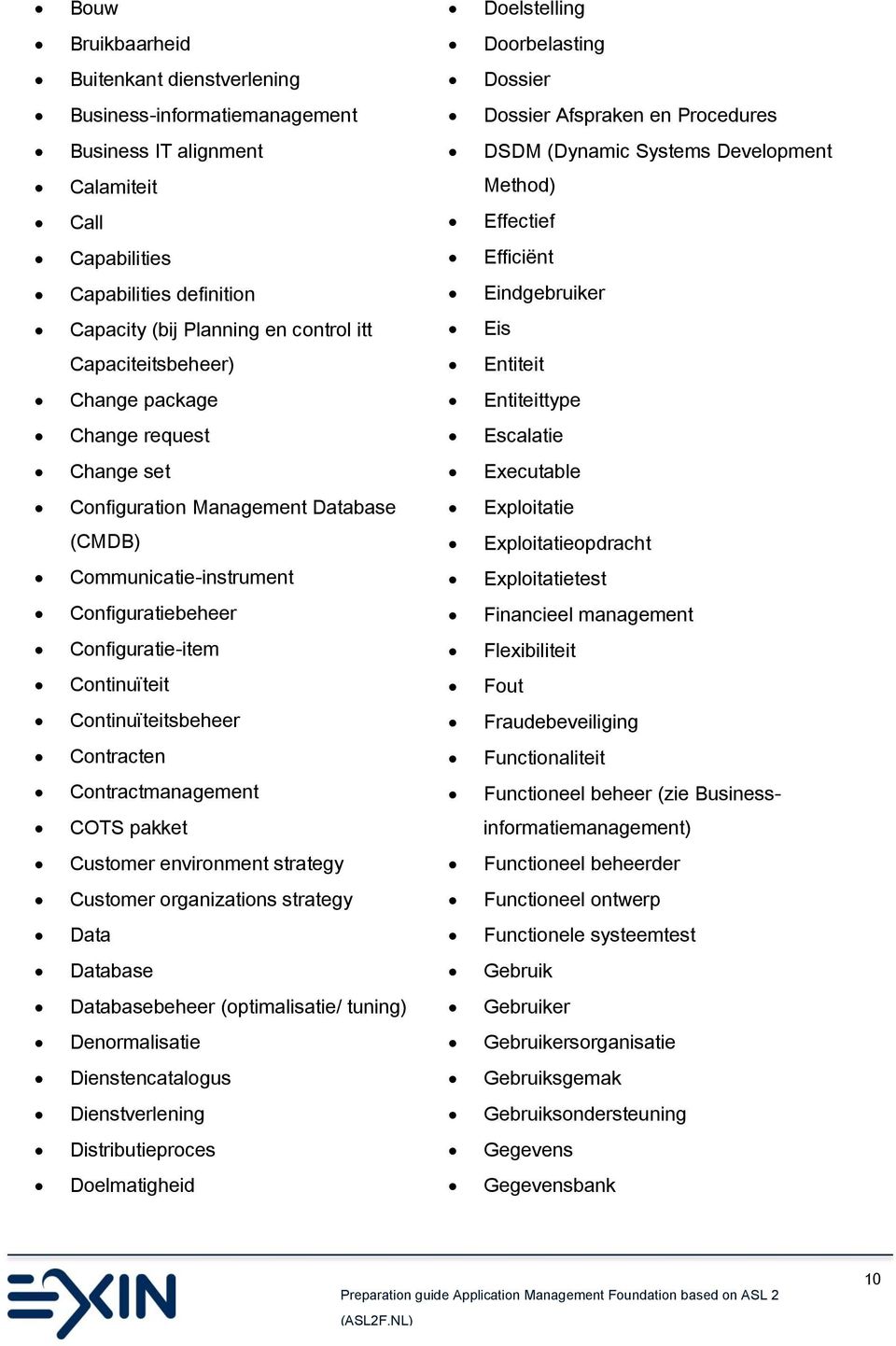 request Escalatie Change set Executable Cnfiguratin Management Database Explitatie (CMDB) Explitatiepdracht Cmmunicatie-instrument Explitatietest Cnfiguratiebeheer Financieel management