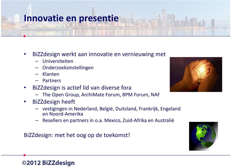 ArchiMate Forum, BPM Forum, NAF BiZZdesign heeft vestigingen in Nederland, België, Duitsland, Frankrijk,