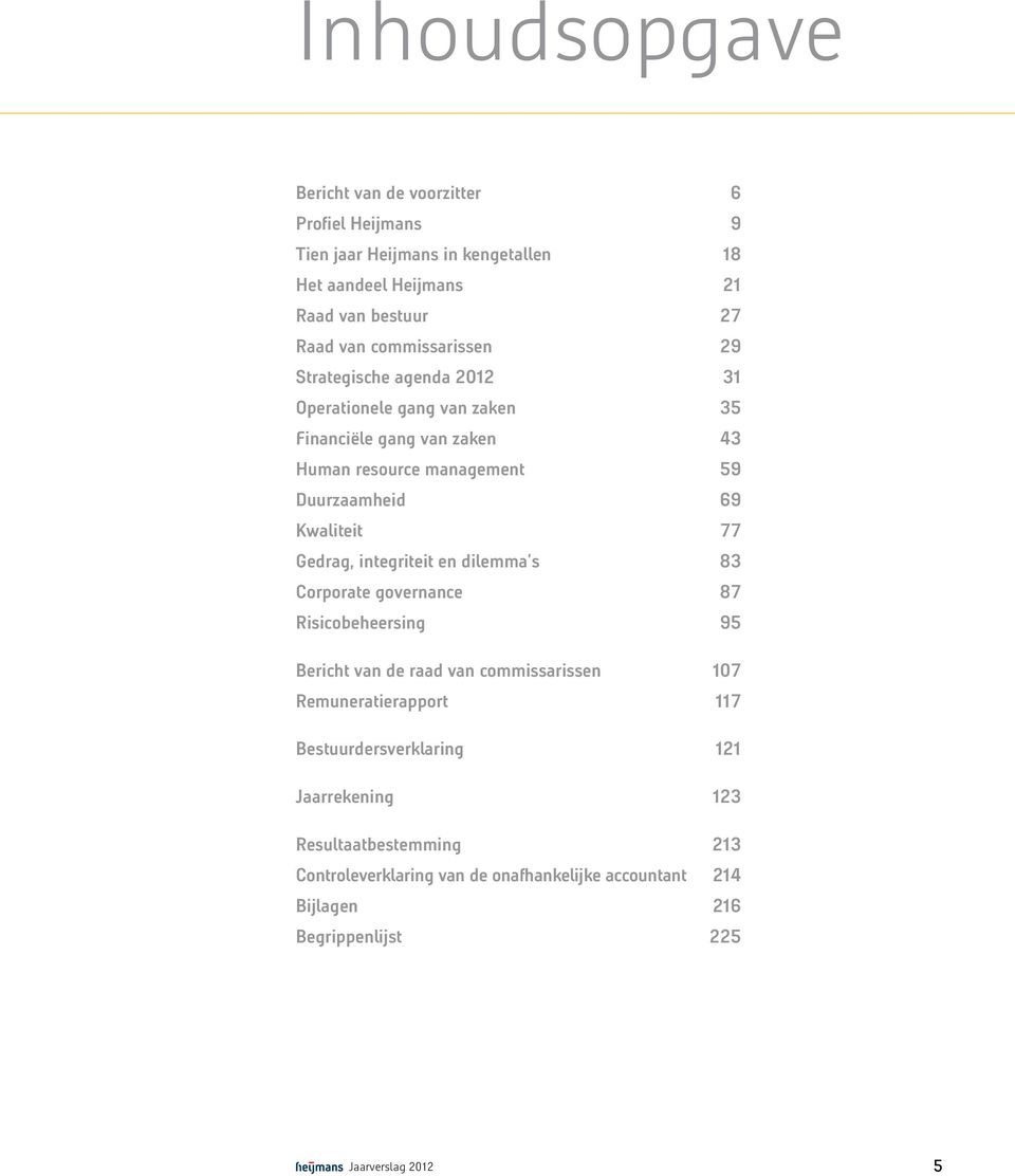 Kwaliteit 77 Gedrag, integriteit en dilemma s 83 Corporate governance 87 Risicobeheersing 95 Bericht van de raad van commissarissen 107 Remuneratierapport