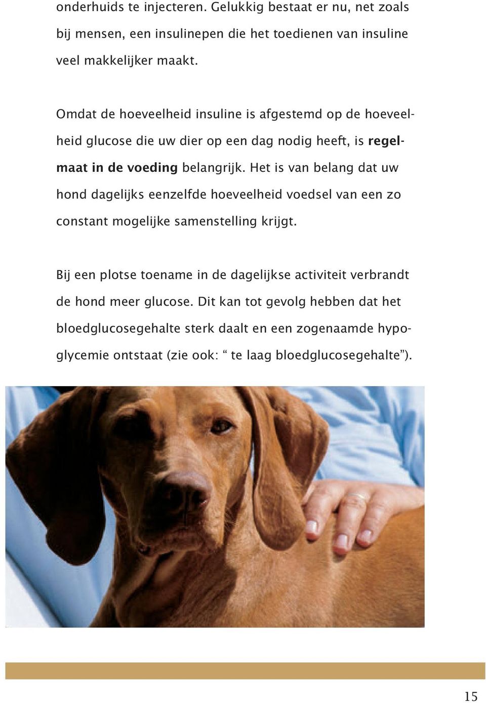 Het is van belang dat uw hond dagelijks eenzelfde hoeveelheid voedsel van een zo constant mogelijke samenstelling krijgt.