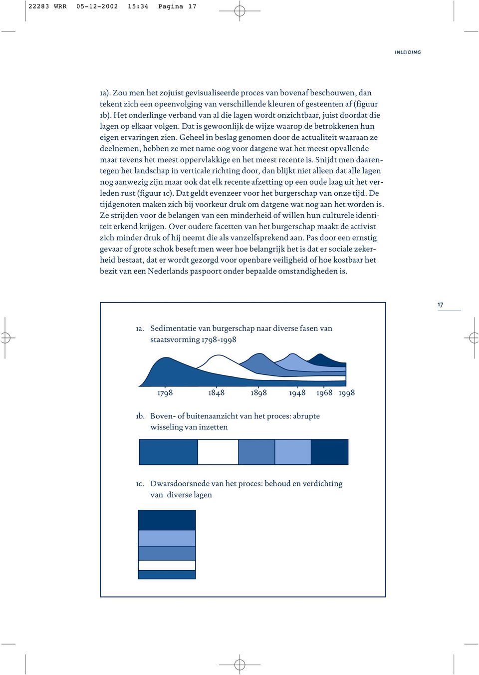 Het onderlinge verband van al die lagen wordt onzichtbaar, juist doordat die lagen op elkaar volgen. Dat is gewoonlijk de wijze waarop de betrokkenen hun eigen ervaringen zien.