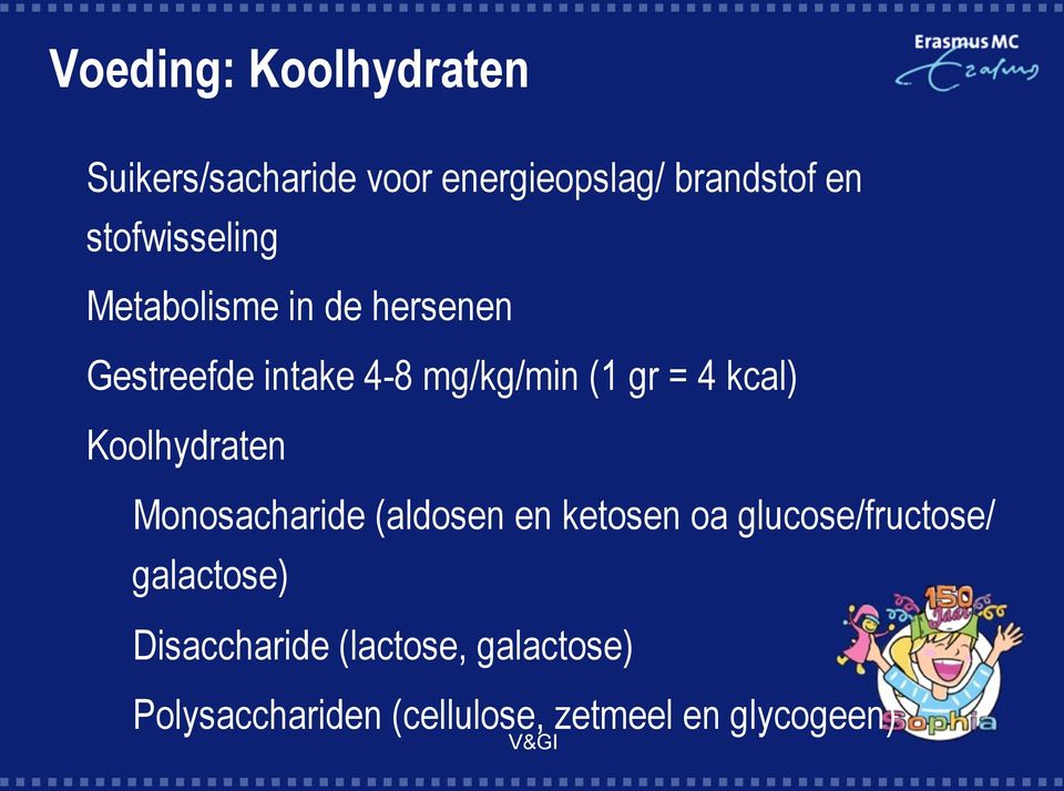 kcal) Koolhydraten Monosacharide (aldosen en ketosen oa glucose/fructose/