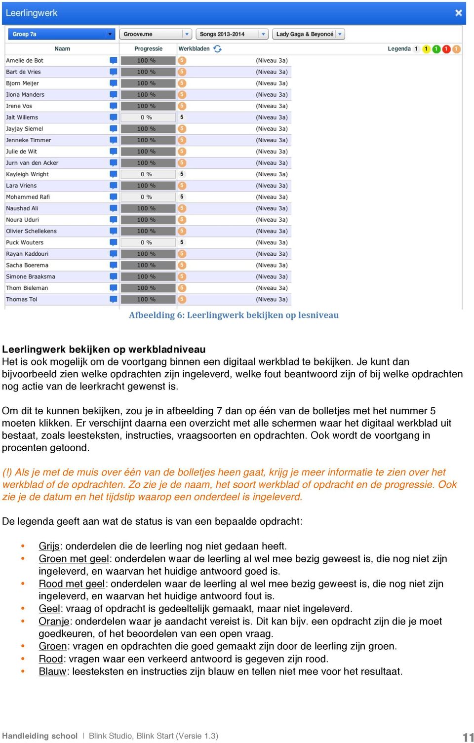 Om dit te kunnen bekijken, zou je in afbeelding 7 dan op één van de bolletjes met het nummer 5 moeten klikken.