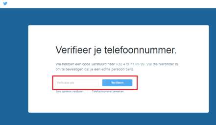 Je wordt doorgeleid om je telefoonnummer in te voeren.