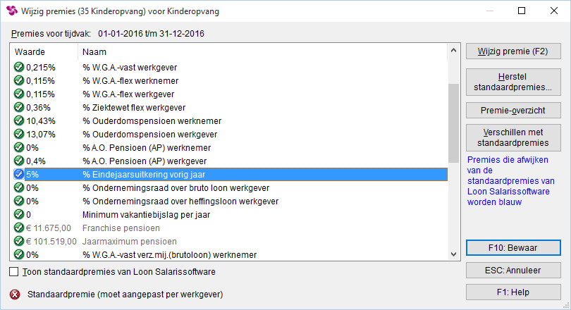 4) Percentage eindejaarsuitkering 2015 Ook het percentage eindejaarsuitkering 2015 zal automatisch in de jaargrondgrondslag worden meegenomen, en dus van invloed zijn op de hoogte van de