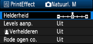 De selectie die u bij stap 4 hebt gemaat, bepaalt wat u unt aanpassen en wat er wordt weergegeven. Helderheid Hier stelt u de helderheid van de opname in. Levels aanp.