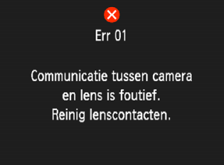 Foutcodes Foutnr. Als er zich een probleem met de camera voordoet, wordt er een foutbericht weergegeven. Volg de instructies op het scherm. Nr.
