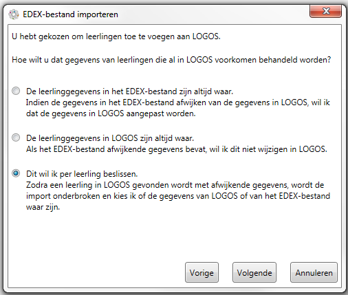 Schermafbeelding 40. EDEX-bestand en gegevens selecteren.