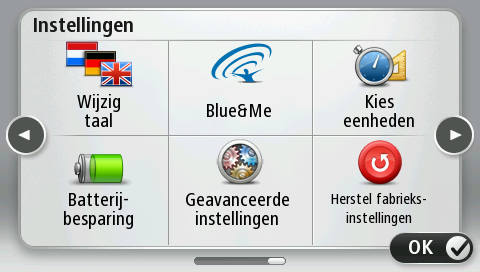 Zodra er verbinding is gemaakt tussen je navigatiesysteem en je auto, verschijnt de knop Car menu in het hoofdmenu van je navigatiesysteem.