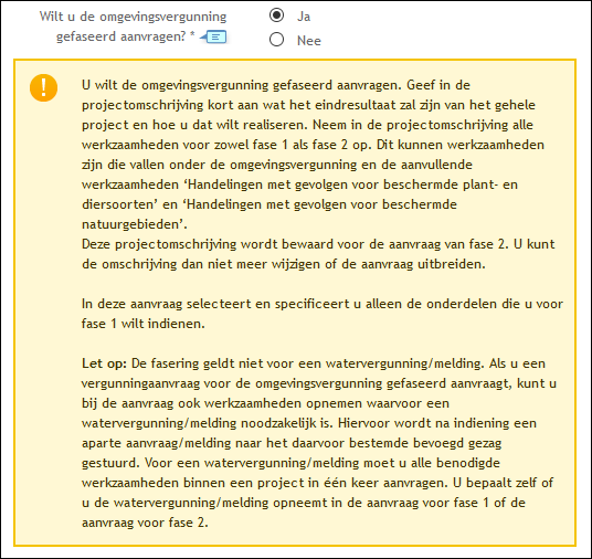 Deel 3: Vergunningcheck en aanvraag opstellen en indienen Wanneer je fase 1 indient, wordt de aanvraag gekopieerd en in het overzicht klaargezet als de aanvraag voor fase 2.