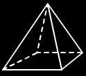 4 Hiernaast zie je een piramide. Het grondvlak is een vierkant.