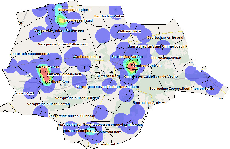 Gemeente Dalfsen In Dalfsen gaat het in 2012 om 137 gevallen. De vernielingen vinden voornamelijk plaats in de kern van Dalfsen. Dit is ongeveer gelijk aan voorgaande jaren.