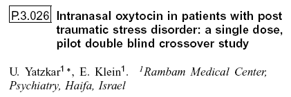 Achtergrond Oxytocine & PTSS Acute effecten (na 50 min.
