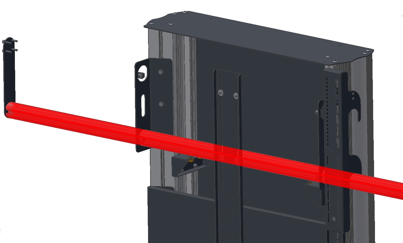 1. The VCF furniture is partially already pre-assembled. Only the monitor installation bars needs to be installed.