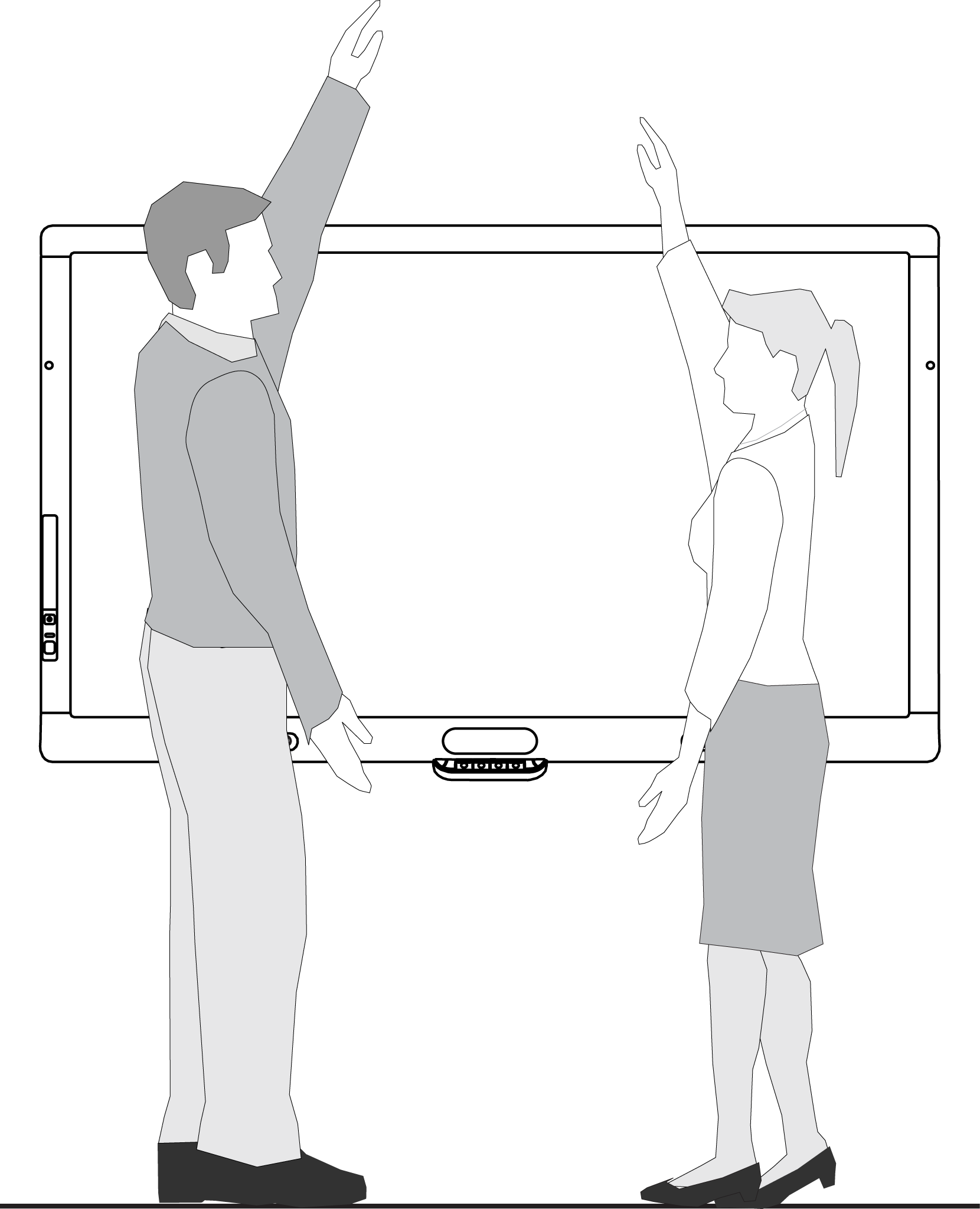 H O O F D S T U K 2 Uw interactieve flatpanel installeren Monteer het interactieve flatpanel niet op een plek waar een deur of poort er teen aan kan slaan.