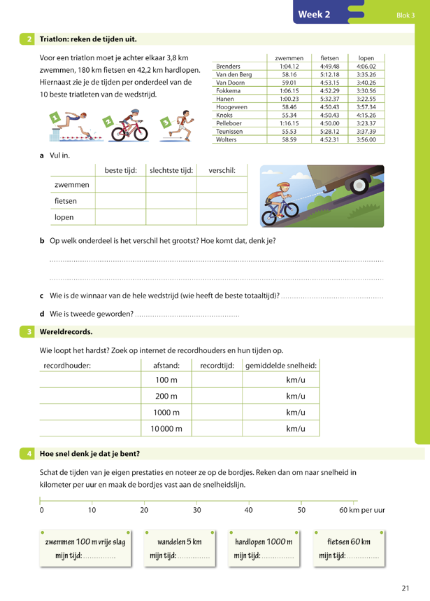 a Week Blok O R. :9. :. :. :. :. 0..9. N P S Q M Bij het lopen is het verschil het grootst.