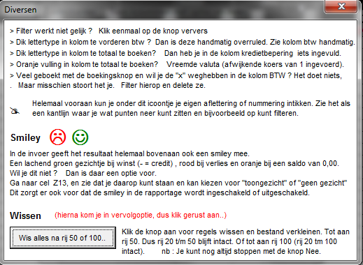 Diversen Klik aan en lees door. Zie de printscreen hieronder.