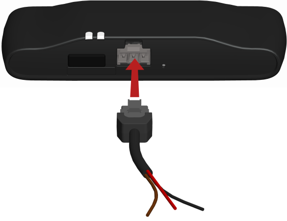 Aansluiten op de voeding Sluit de LINK 410 aan op de standaardvoeding in het voertuig (12 V/24 V). Gebruik geen transformator.