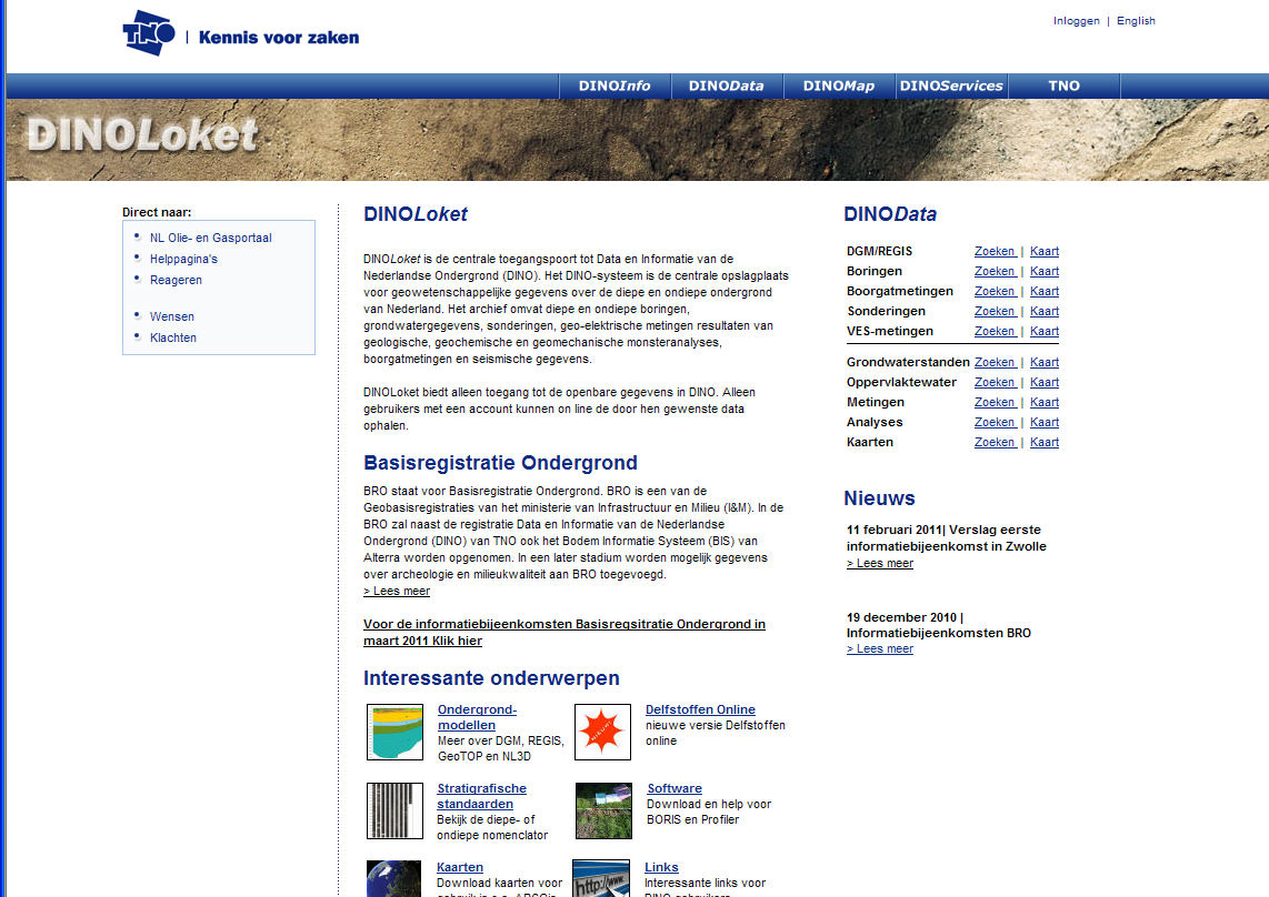 nl (DINO/DINO) BRO: een landelijke database met