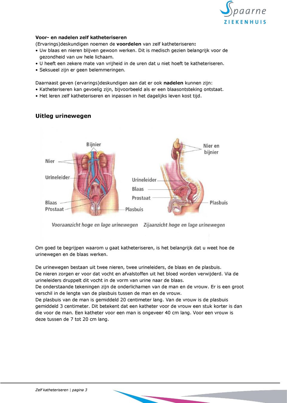 Daarnaast geven (ervarings)deskundigen aan dat er ook nadelen kunnen zijn: Katheteriseren kan gevoelig zijn, bijvoorbeeld als er een blaasontsteking ontstaat.