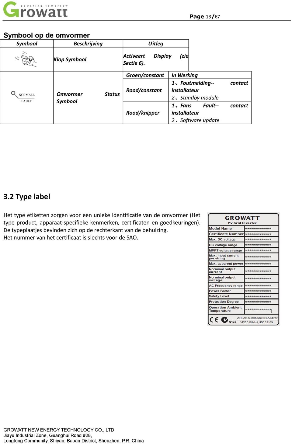 Fault-- contact installateur 2 Software update 3.