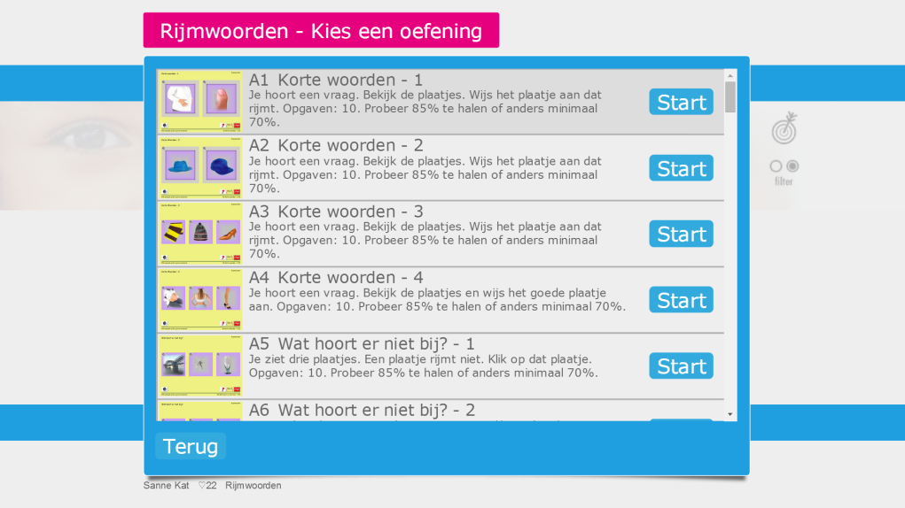 Muiswerk Rijmwoorden heeft een opbouw van gemakkelijk naar moeilijk. Rijmwoorden heeft een opbouw van gemakkelijk naar moeilijk. Die opbouw zit al in de hoofdonderwerpen, maar ook in de onderwerpen per rubriek.