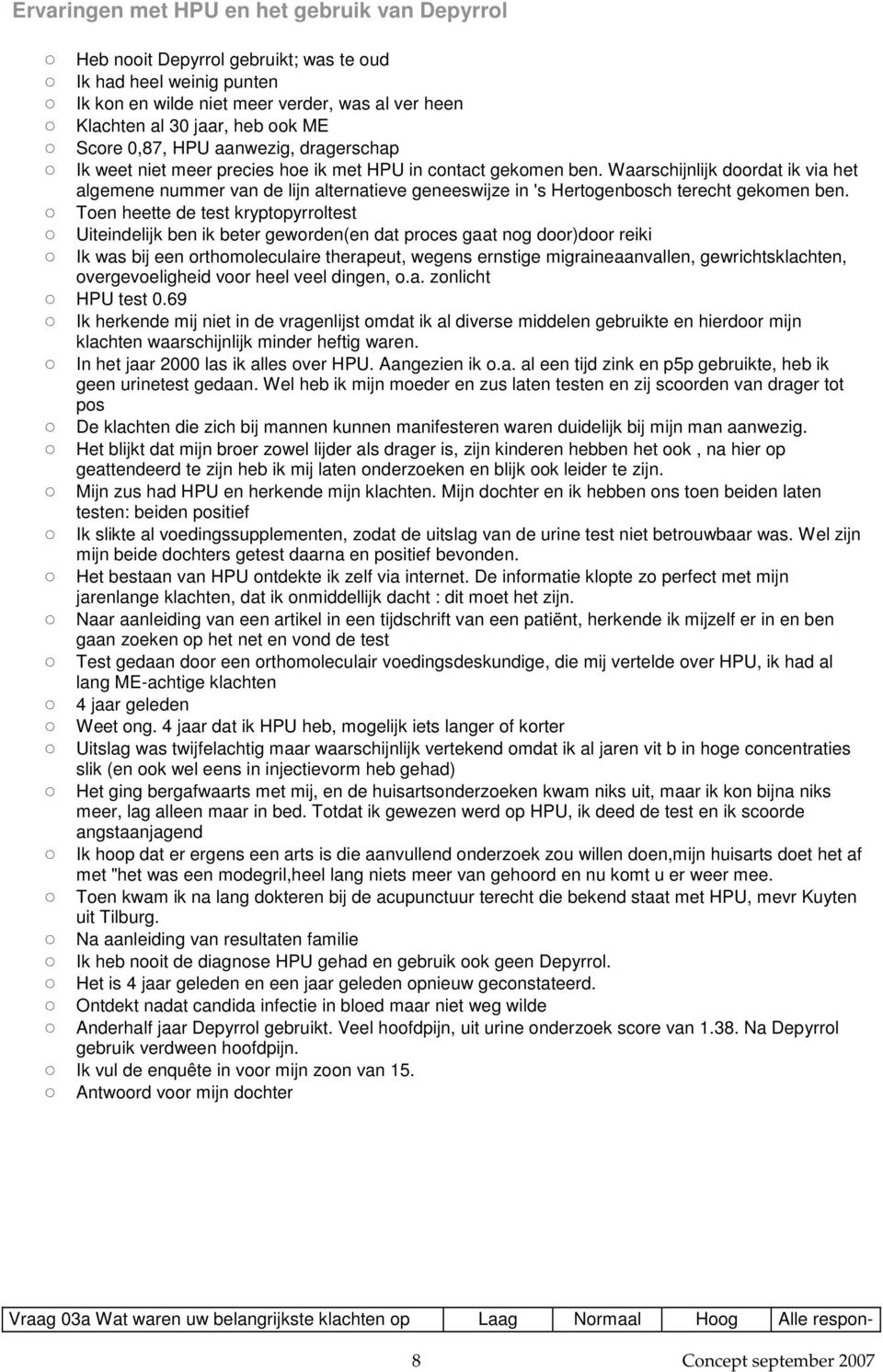 Toen heette de test kryptopyrroltest Uiteindelijk ben ik beter geworden(en dat proces gaat nog door)door reiki Ik was bij een orthomoleculaire therapeut, wegens ernstige migraineaanvallen,