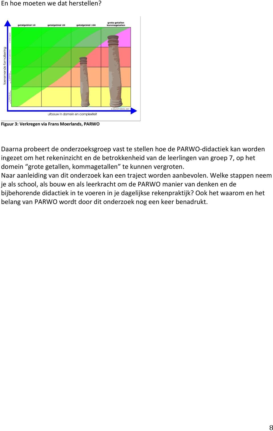 rekeninzicht en de betrokkenheid van de leerlingen van groep 7, op het domein grote getallen, kommagetallen te kunnen vergroten.