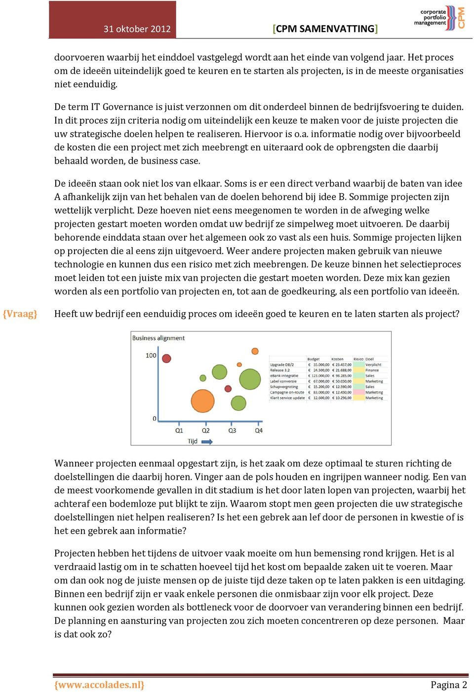 De term IT Governance is juist verzonnen om dit onderdeel binnen de bedrijfsvoering te duiden.