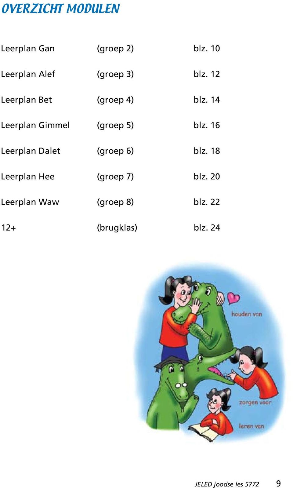 14 Leerplan Gimmel (groep 5) blz. 16 Leerplan Dalet (groep 6) blz.