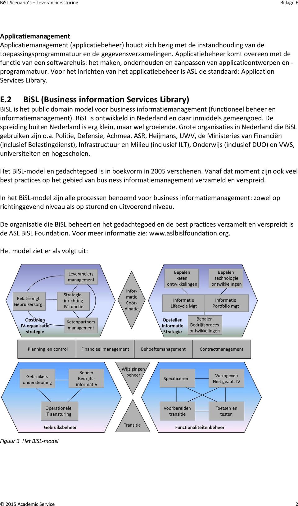 Voor het inrichten van het applicatiebeheer is ASL de standaard: Application Services Library. E.