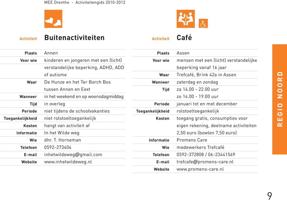 inhetwildeweg.nl Assen beperking vanaf 16 jaar Trefcafé, Brink 42a in Assen zaterdag en zondag za 14.00-22.00 uur zo 14.00-19.