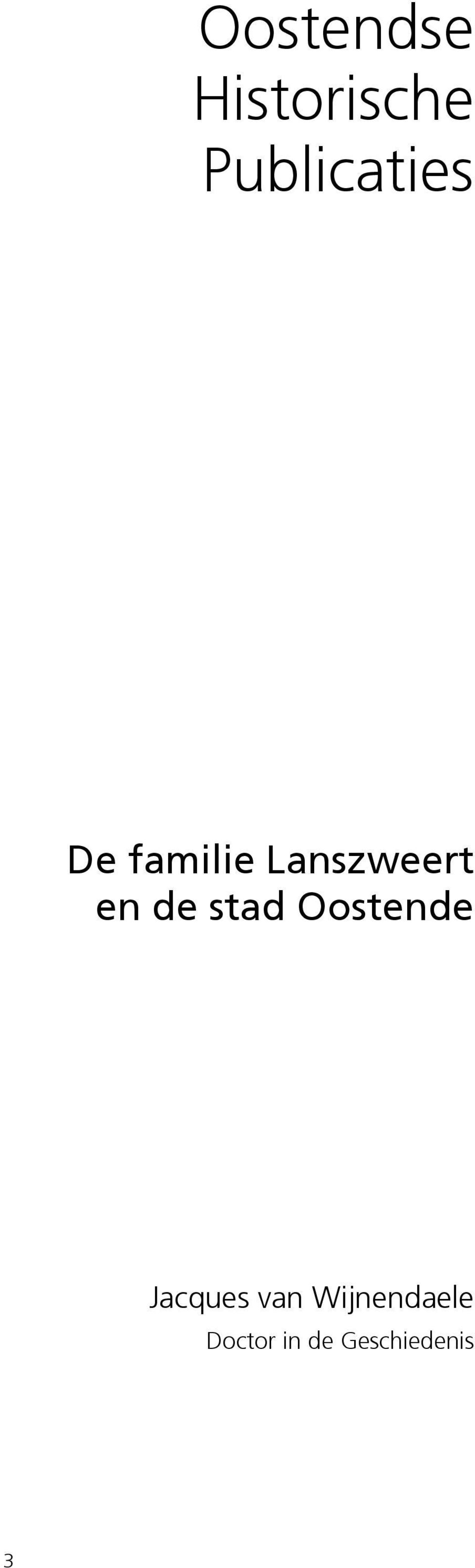 Lanszweert en de stad Oostende