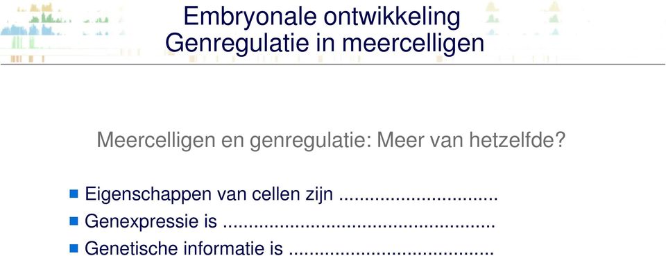 Meer van hetzelfde?