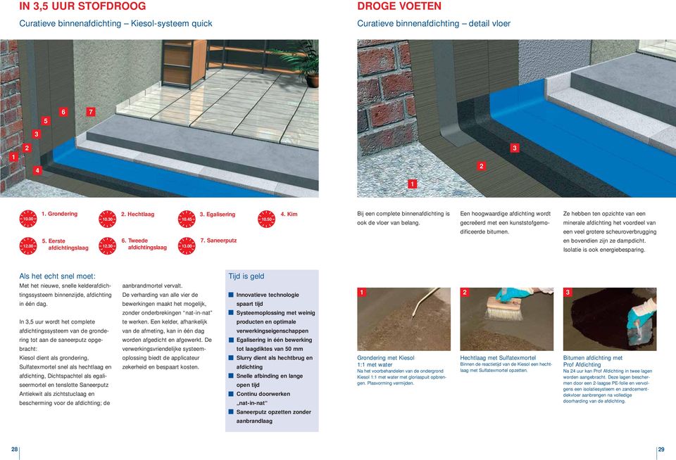 Een hoogwaardige afdichting wordt gecreëerd met een kunststofgemodificeerde bitumen.