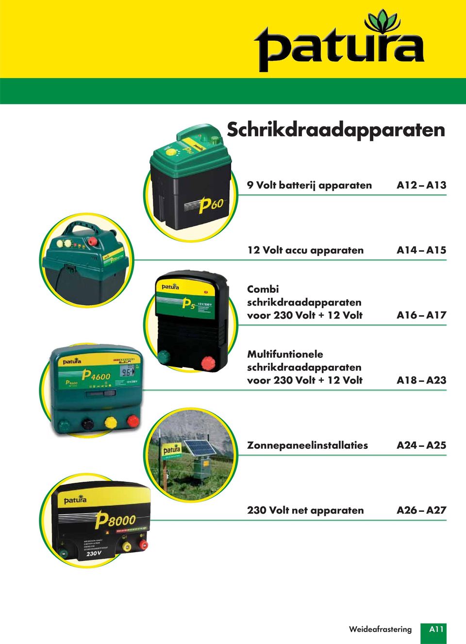 A16 A17 Multifuntionele schrikdraadapparaten voor 230 Volt + 12 Volt