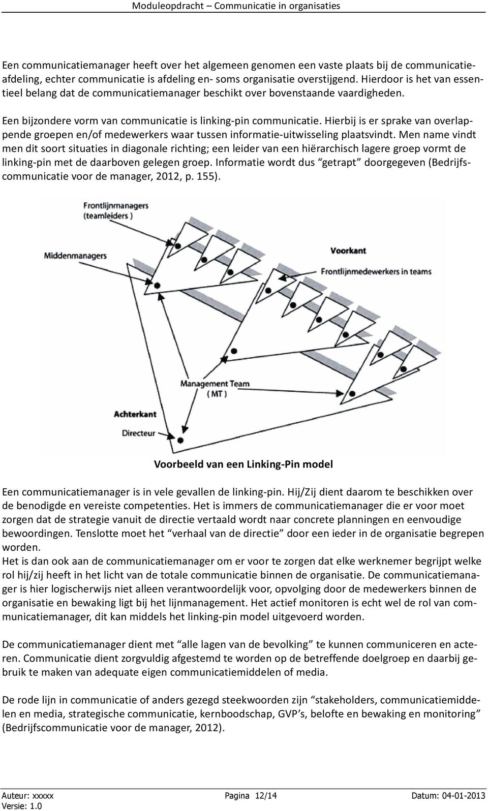 Hierbij is er sprake van overlappende groepen en/of medewerkers waar tussen informatie-uitwisseling plaatsvindt.