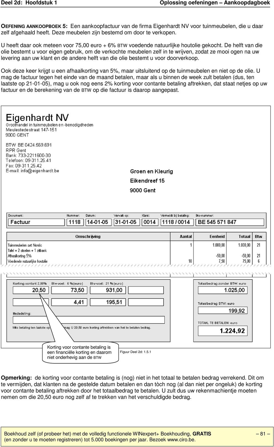 De helft van die olie bestemt u voor eigen gebruik, om de verkochte meubelen zelf in te wrijven, zodat ze mooi ogen na uw levering aan uw klant en de andere helft van die olie bestemt u voor