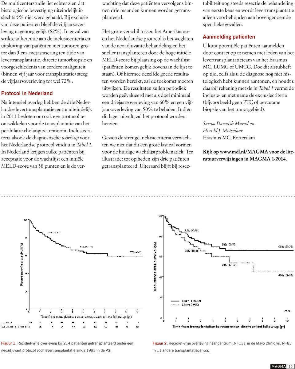 voorgeschiedenis van eerdere maligniteit (binnen vijf jaar voor transplantatie) steeg de vijfjaarsoverleving tot wel 72%.