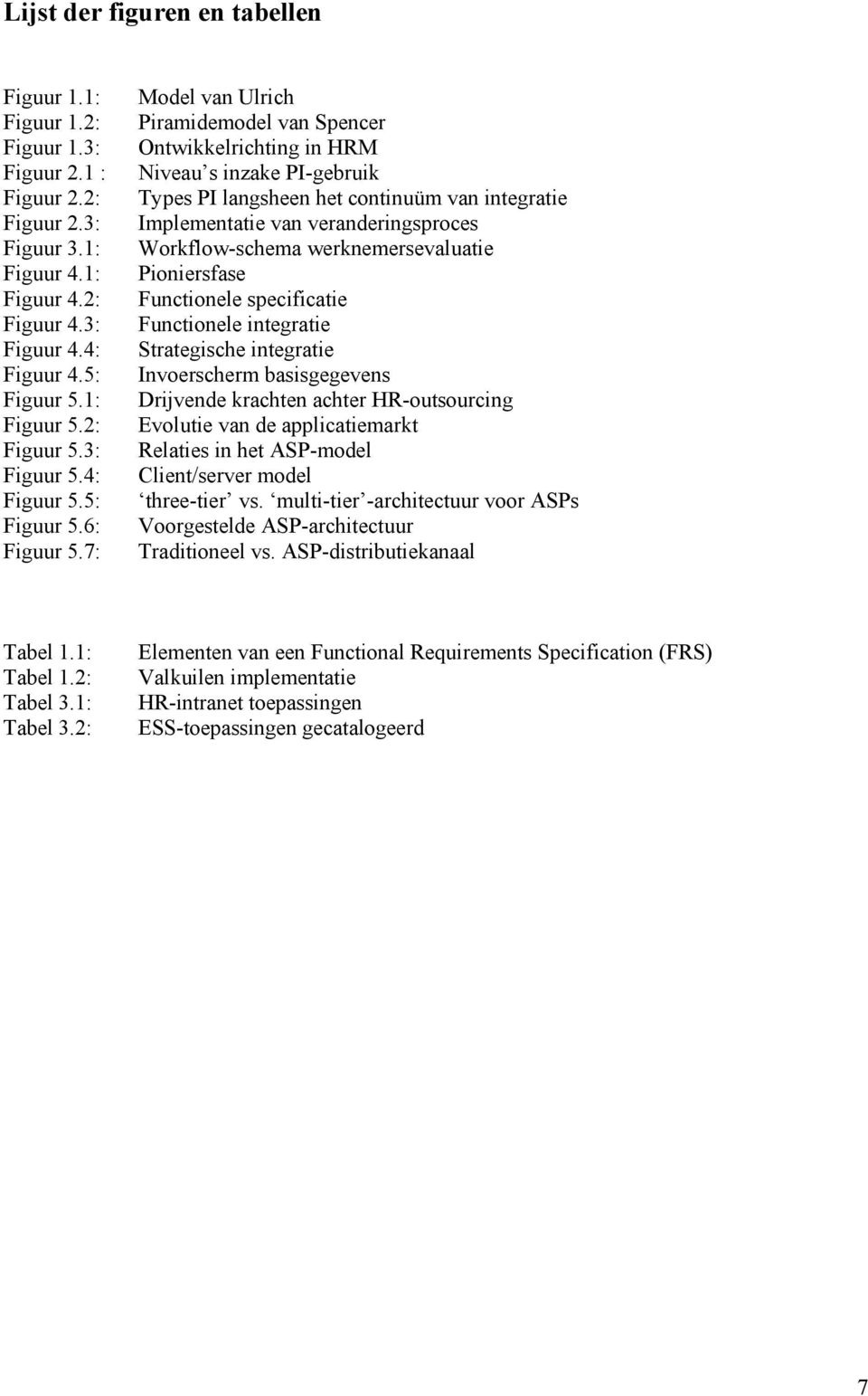 7: Model van Ulrich Piramidemodel van Spencer Ontwikkelrichting in HRM Niveau s inzake PI-gebruik Types PI langsheen het continuüm van integratie Implementatie van veranderingsproces Workflow-schema