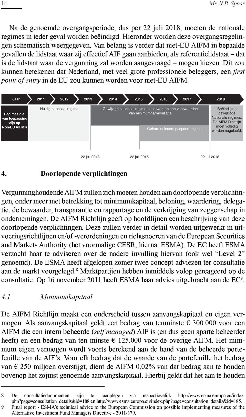 kiezen. Dit zou kunnen betekenen dat Nederland, met veel grote professionele beleggers, een first point of entry in de EU zou kunnen worden voor niet-eu AIFM.