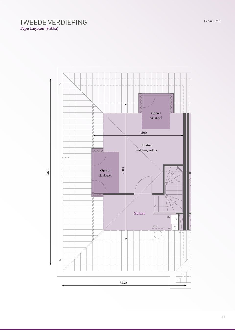 4590 Optie: indeling zolder 9520