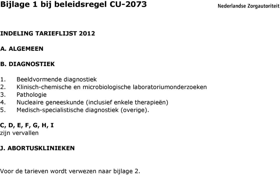 Pathologie 4. Nucleaire geneeskunde (inclusief enkele therapieën) 5.