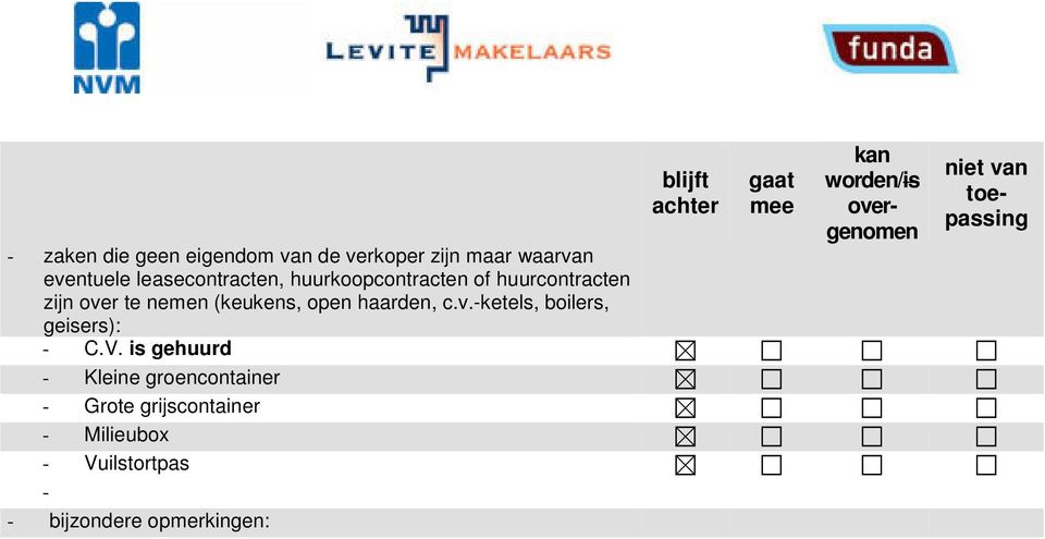 V. is gehuurd Kleine groencontainer Grote grijscontainer Milieubox Vuilstortpas bijzondere