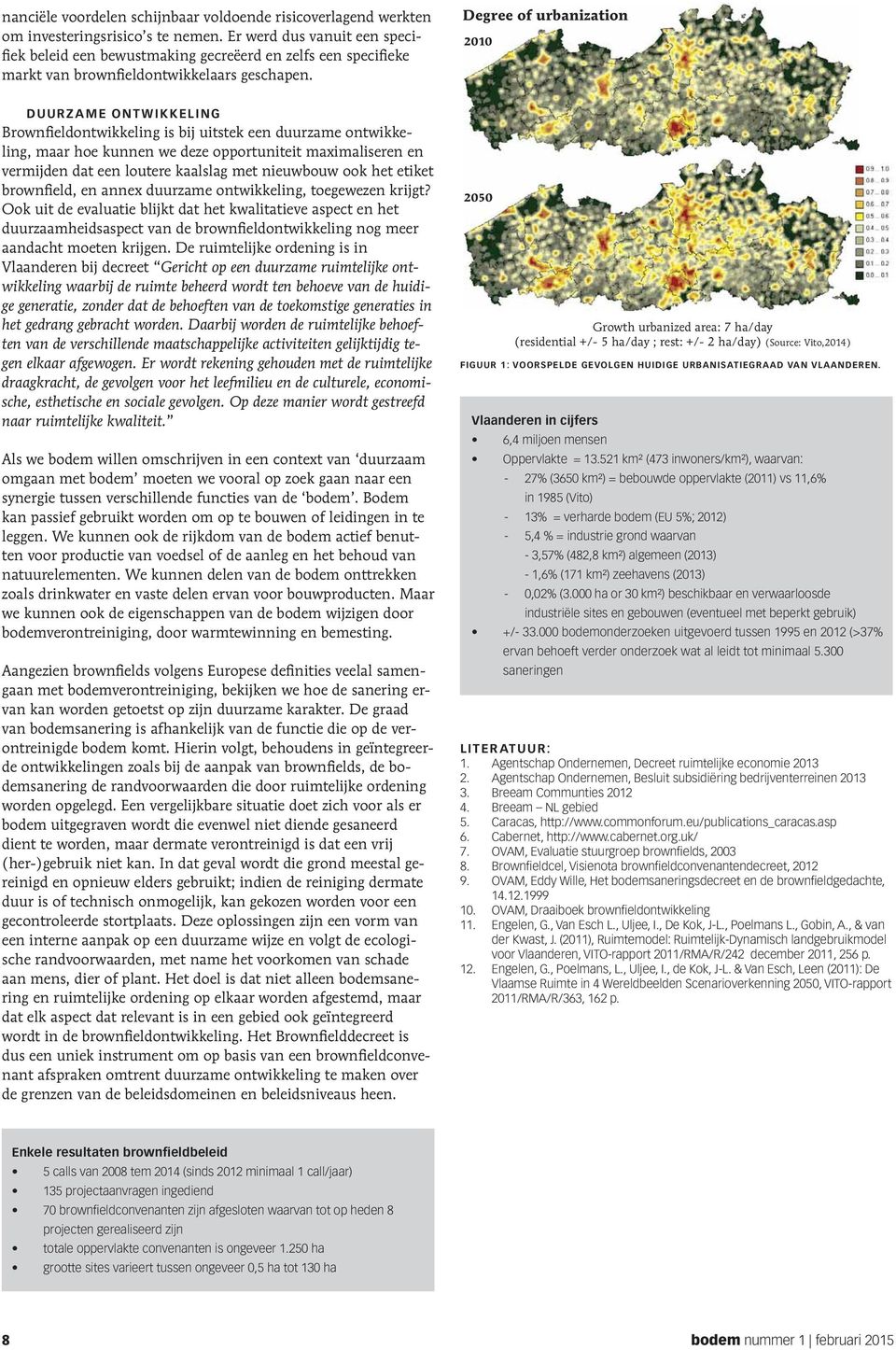 Degree of urbanization 2010 DUURZAME ONTWIKKELING Brownfieldontwikkeling is bij uitstek een duurzame ontwikkeling, maar hoe kunnen we deze opportuniteit maximaliseren en vermijden dat een loutere