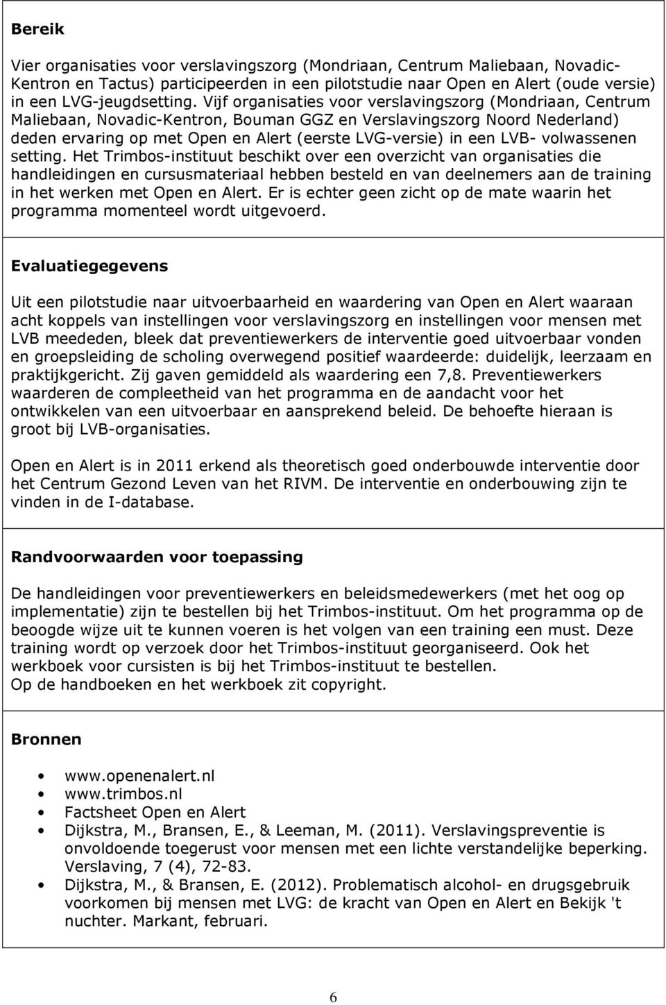 LVB- volwassenen setting.