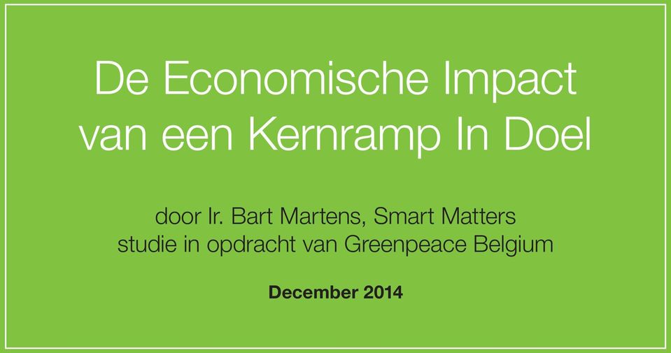 Bart Martens, Smart Matters studie