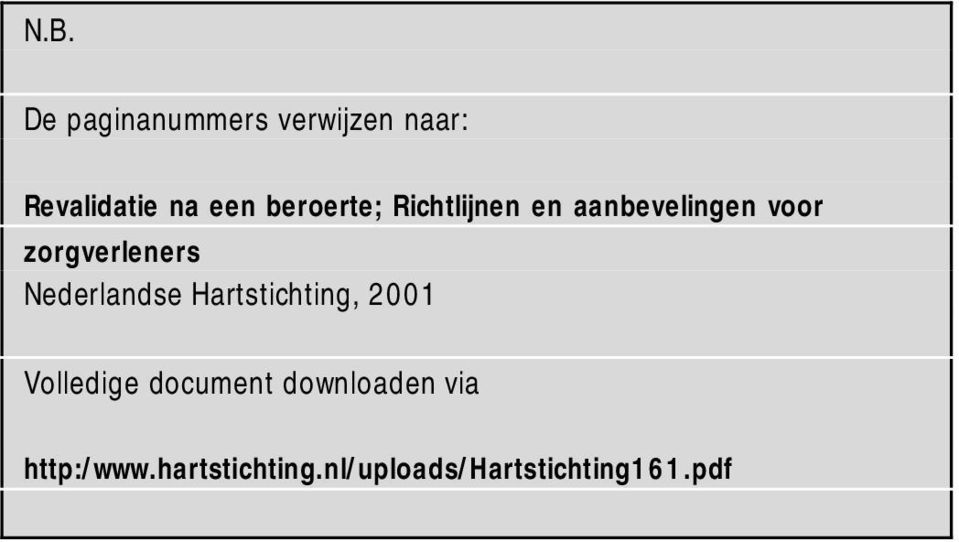 Nederlandse Hartstichting, 2001 Volledige document