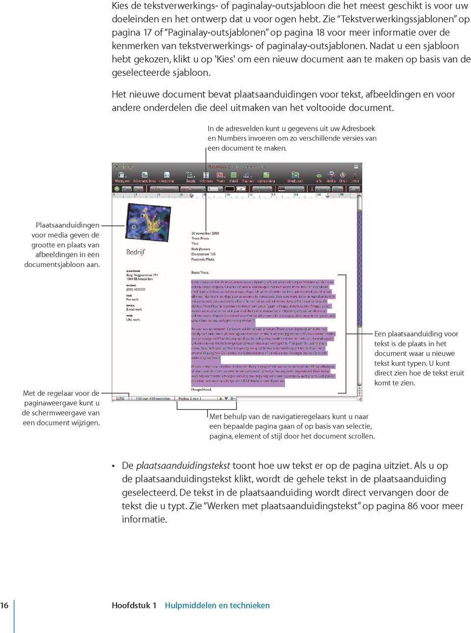 Nadat u een sjabloon hebt gekozen, klikt u op 'Kies' om een nieuw document aan te maken op basis van de geselecteerde sjabloon.