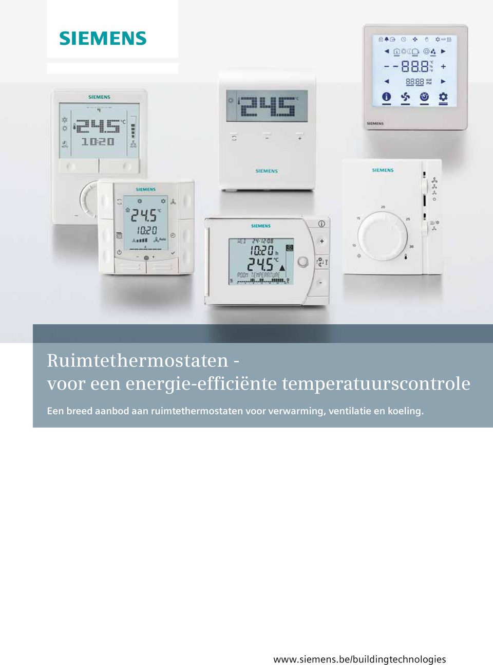 breed aanbod aan ruimtethermostaten voor